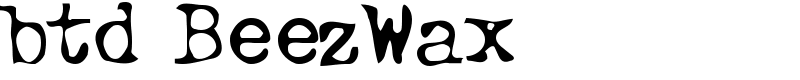 btd BeezWax Font