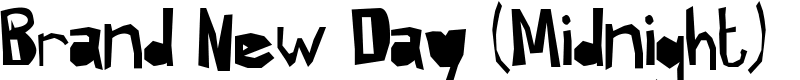 Brand New Day (Midnight) Font