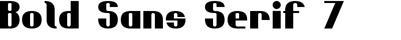 Bold Sans Serif 7 Font