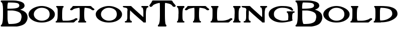 BoltonTitlingBold Font