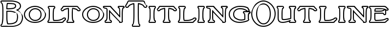 BoltonTitlingOutline Font