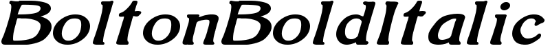 BoltonBoldItalic Font