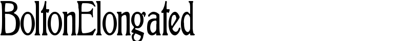 BoltonElongated Font