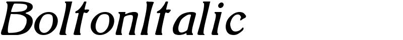 BoltonItalic Font