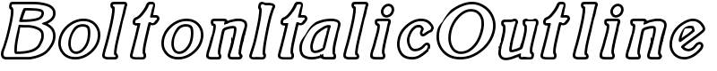 BoltonItalicOutline Font