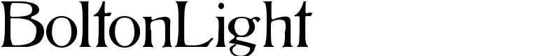 BoltonLight Font