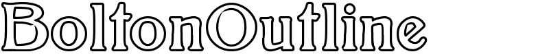 BoltonOutline Font