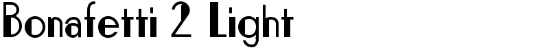 Bonafetti 2 Light Font