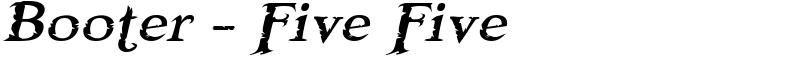 Booter - Five Five Font