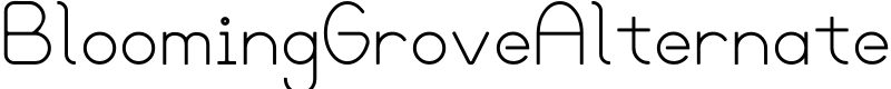 BloomingGroveAlternate Font