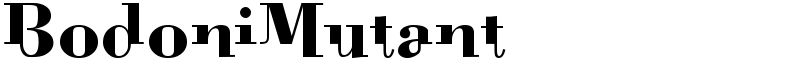 BodoniMutant Font