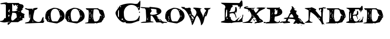 Blood Crow Expanded Font