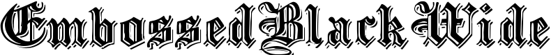 EmbossedBlackWide Font