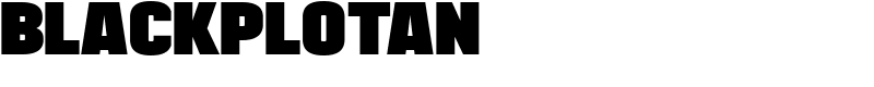 BLACKPLOTAN Font