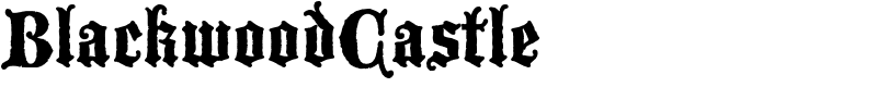 BlackwoodCastle Font