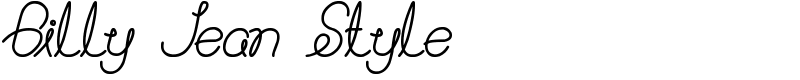 Billy Jean Style Font