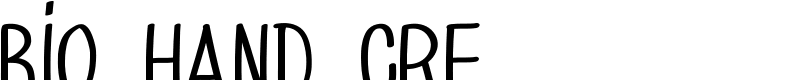 BIO_HAND_CRE Font