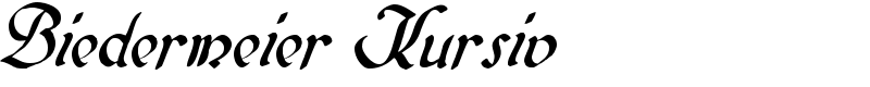 Biedermeier Kursiv Font