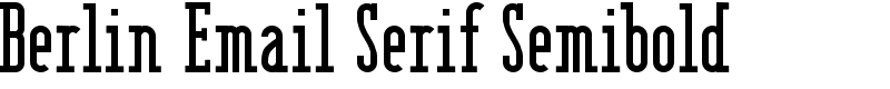 Berlin Email Serif Semibold Font