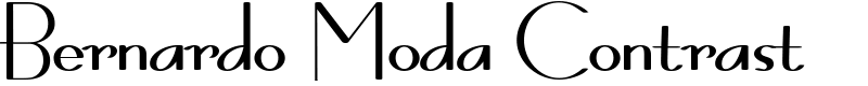 Bernardo Moda Contrast Font