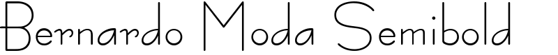 Bernardo Moda Semibold Font