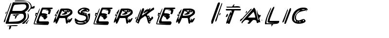 Berserker Italic Font