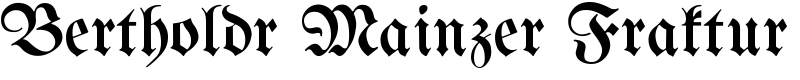 Bertholdr Mainzer Fraktur Font