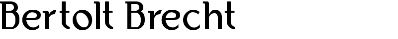 Bertolt Brecht Font