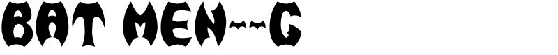 BAT MEN__G Font