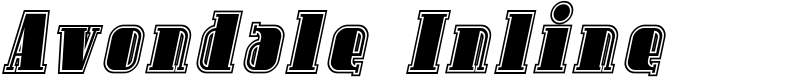 Avondale Inline Font