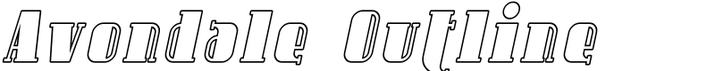 Avondale Outline Font