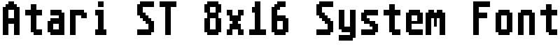 Atari ST 8x16 System Font Font