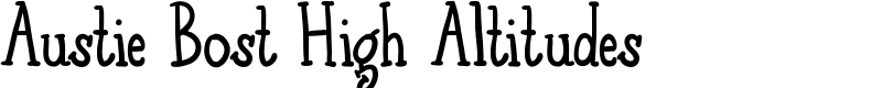 Austie Bost High Altitudes Font