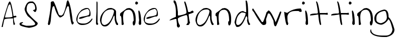 AS Melanie Handwritting Font