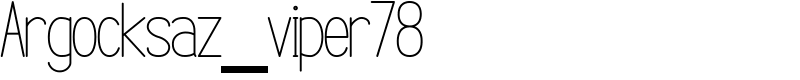 Argocksaz_viper78 Font