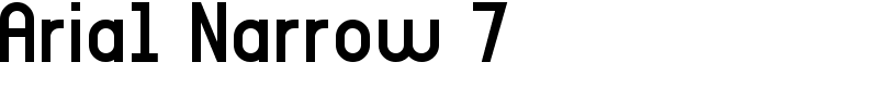 Arial Narrow 7 Font