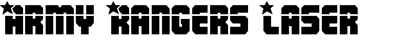 Army Rangers Laser Font