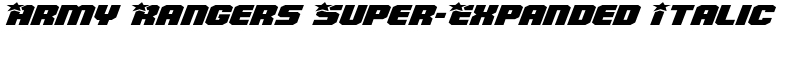 Army Rangers Super-Expanded Italic Font