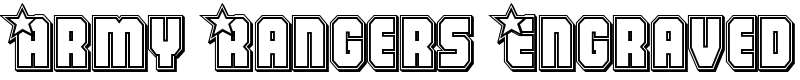 Army Rangers Engraved Font