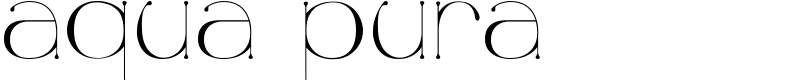 aqua pura Font