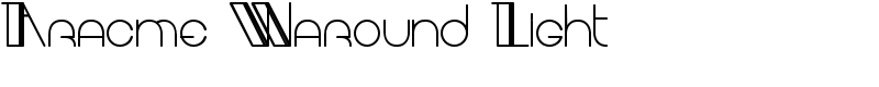 Aracme Waround Light Font