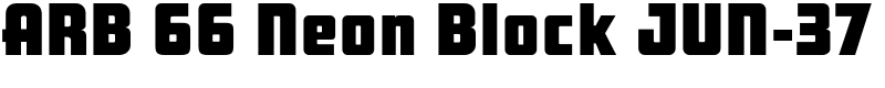 ARB 66 Neon Block JUN-37 Font