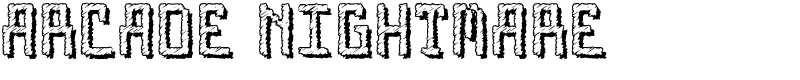 Arcade Nightmare Font