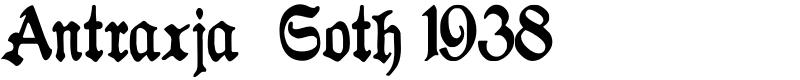 Antraxja  Goth 1938 Font