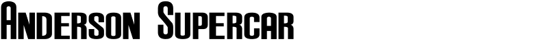 Anderson Supercar Font