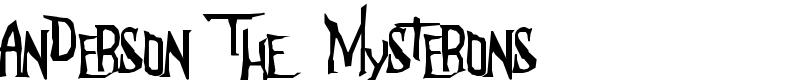 Anderson The Mysterons Font