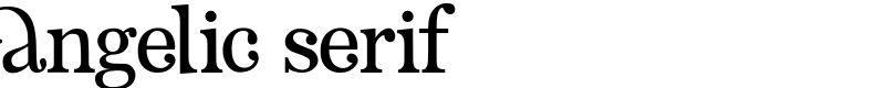 Angelic Serif Font