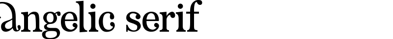 Angelic Serif Font