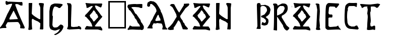 Anglo-Saxon Project Font