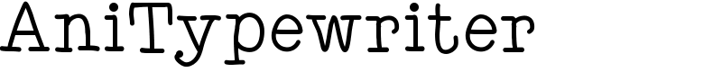 AniTypewriter Font